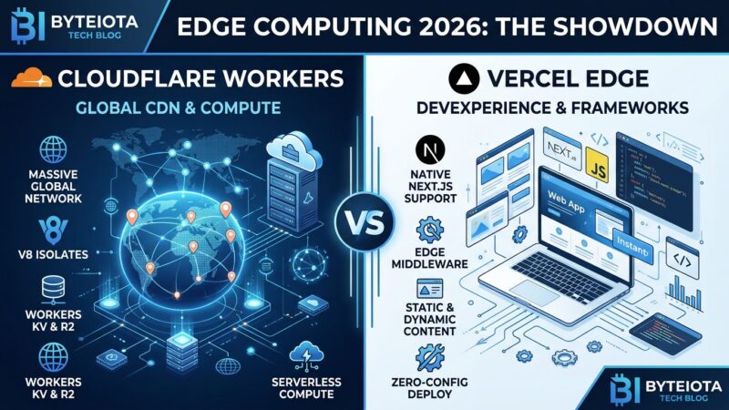 Featured image for Edge Computing 2026: Cloudflare Workers vs Vercel Edge