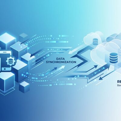 Local-first software architecture diagram showing device-to-cloud data flow