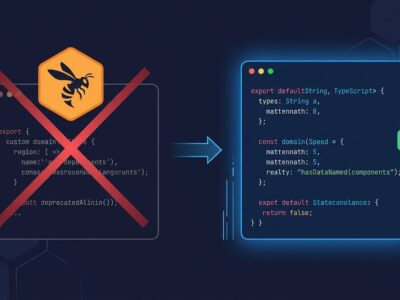 Wasp framework dropping its custom DSL language for TypeScript - code transformation illustration