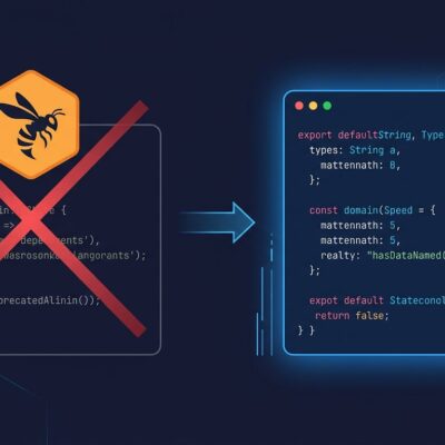 Wasp framework dropping its custom DSL language for TypeScript - code transformation illustration