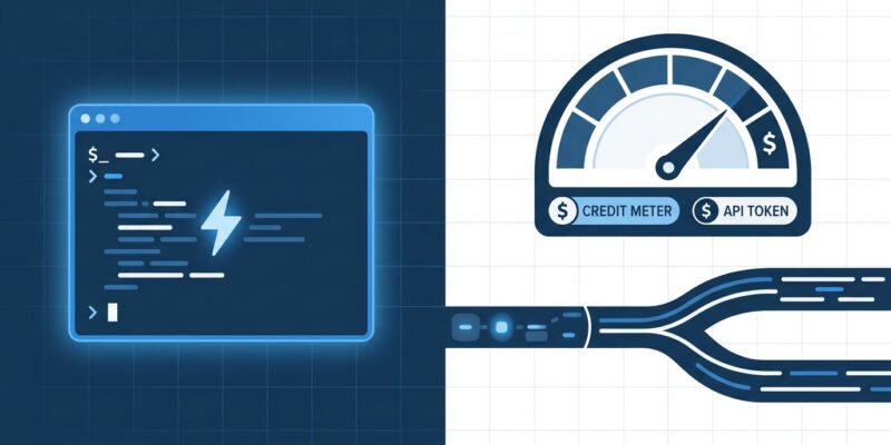 Split-screen showing Claude interactive usage on left and metered Agent SDK credit pool on right