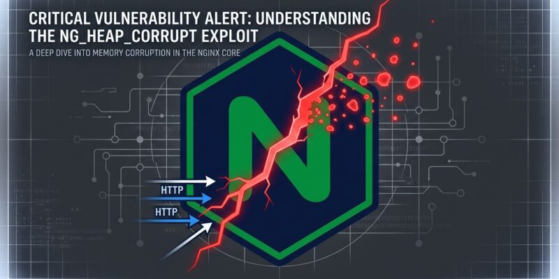 nginx Rift CVE-2026-42945 — cracked nginx logo representing the critical heap buffer overflow vulnerability enabling unauthenticated RCE