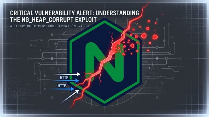 nginx Rift CVE-2026-42945 — cracked nginx logo representing the critical heap buffer overflow vulnerability enabling unauthenticated RCE