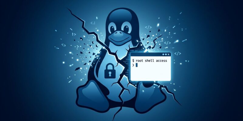 Cracked Linux penguin logo representing Fragnesia CVE-2026-46300, the Linux kernel root exploit activated by the Dirty Frag patch