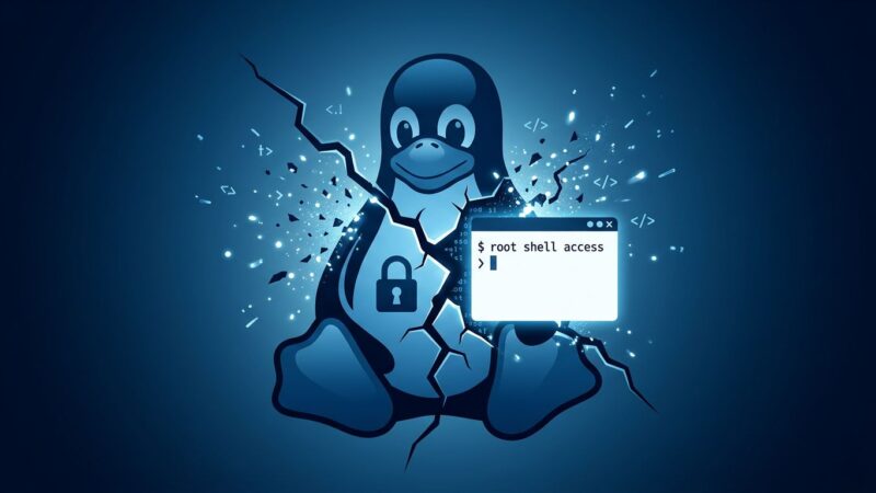Cracked Linux penguin logo representing Fragnesia CVE-2026-46300, the Linux kernel root exploit activated by the Dirty Frag patch