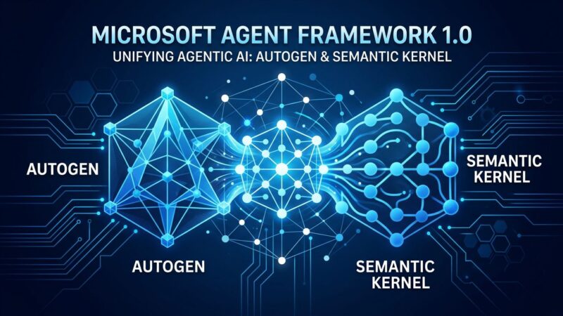 Microsoft Agent Framework 1.0 merging AutoGen and Semantic Kernel into a unified multi-agent SDK