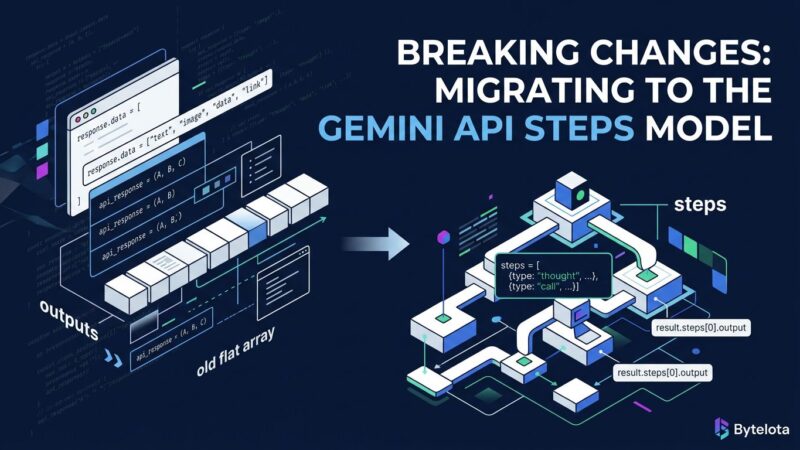 Gemini Interactions API schema migration from outputs array to steps array - breaking changes June 2026