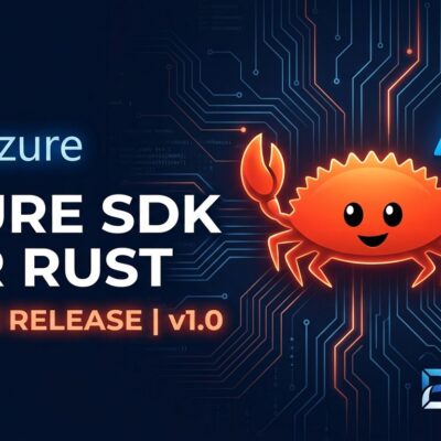 Azure SDK for Rust 1.0 stable release - featured image showing Rust and Azure logos
