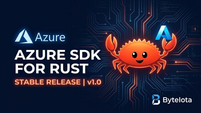 Azure SDK for Rust 1.0 stable release - featured image showing Rust and Azure logos