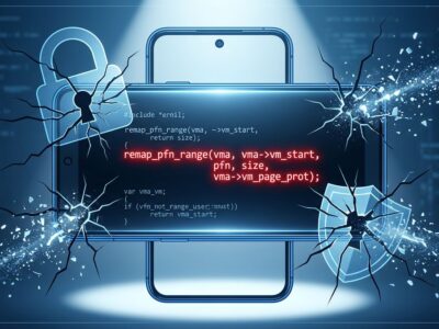 Pixel 10 smartphone with cracking security shield representing the zero-click exploit chain discovered by Google Project Zero