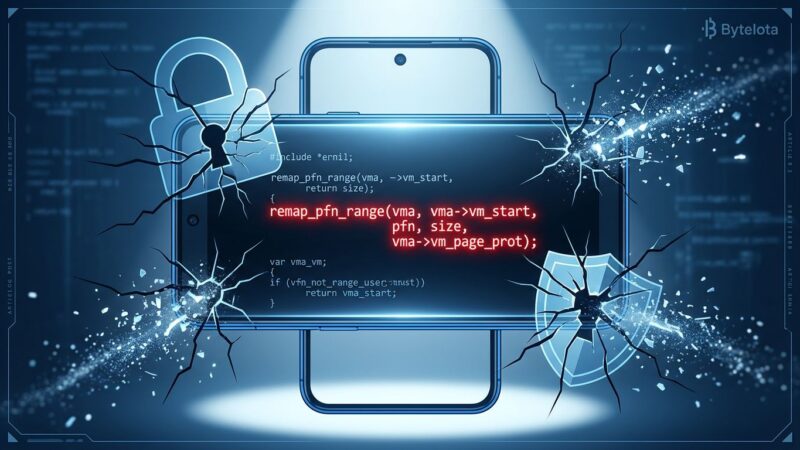Pixel 10 smartphone with cracking security shield representing the zero-click exploit chain discovered by Google Project Zero