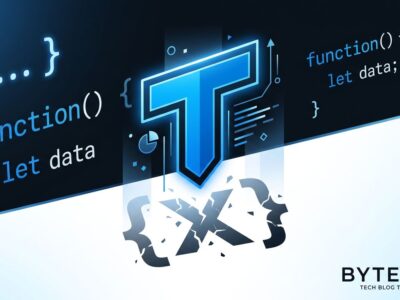 TypeScript logo rising above a broken custom DSL symbol, representing Wasp framework's migration from custom language to TypeScript