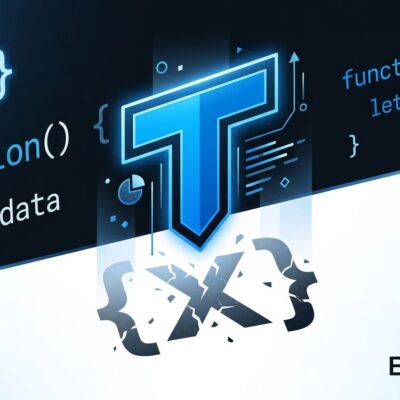 TypeScript logo rising above a broken custom DSL symbol, representing Wasp framework's migration from custom language to TypeScript