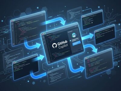 GitHub Copilot desktop app showing parallel agent sessions with isolated git worktrees and inbox interface