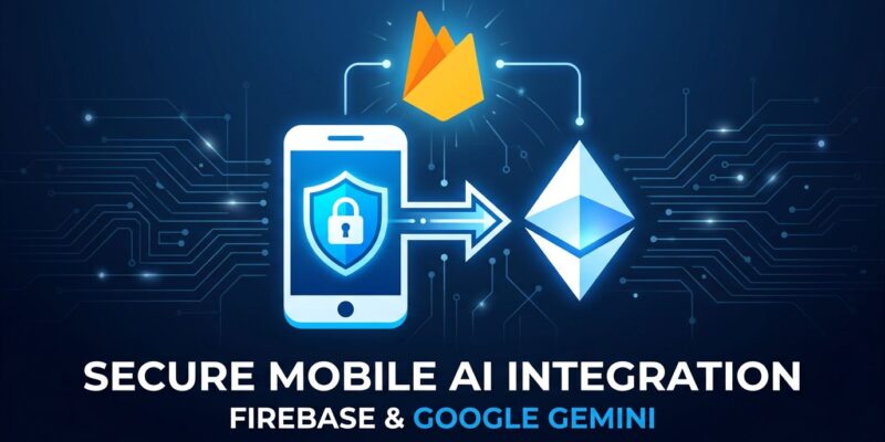 Firebase AI Logic SDK security proxy diagram connecting mobile apps to Gemini API at Google I/O 2026