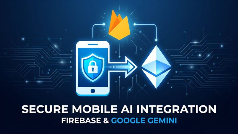 Firebase AI Logic SDK security proxy diagram connecting mobile apps to Gemini API at Google I/O 2026