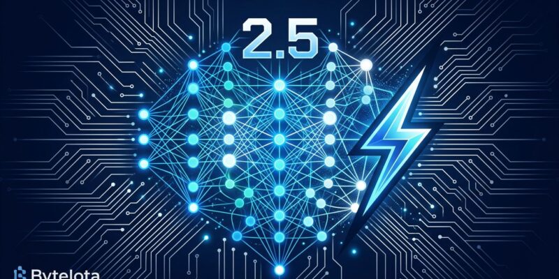 Gemini 2.5 Flash Preview 05-20 neural network visualization with blue circuit patterns