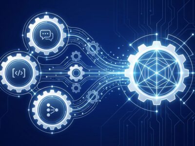 OpenAI unifying ChatGPT, Codex, and developer API into one agentic platform - three interconnected nodes merging into a central hub