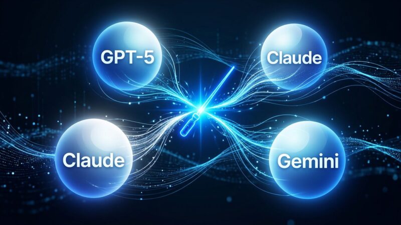 Sakana AI Fugu multi-agent orchestration system: a 7B conductor model directing GPT-5, Claude, and Gemini with dynamic energy flows