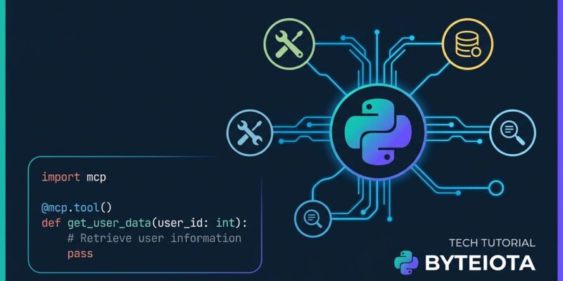Python MCP server tutorial showing FastMCP tool decorator and Streamable HTTP transport architecture