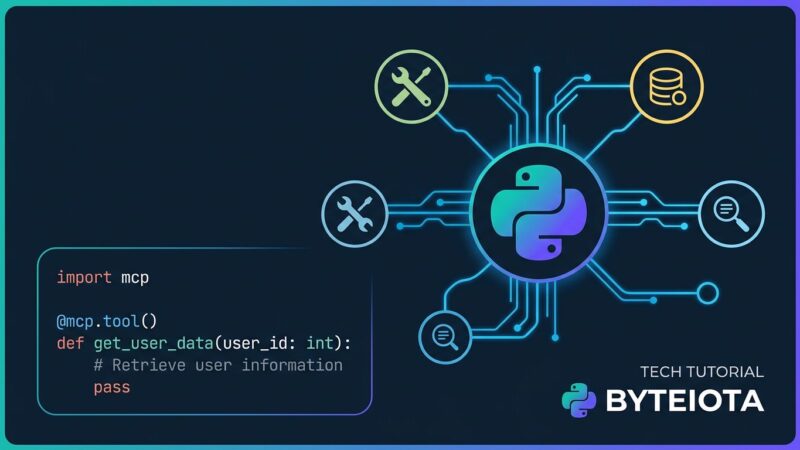 Python MCP server tutorial showing FastMCP tool decorator and Streamable HTTP transport architecture