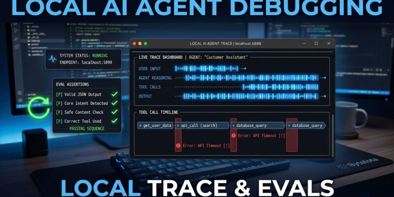 Raindrop Workshop local agent debugging dashboard at localhost:5899 with live token trace and eval loop