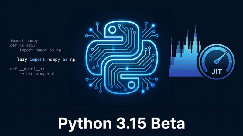 Python 3.15 beta 1 release featuring lazy imports, improved JIT compiler, and Tachyon sampling profiler
