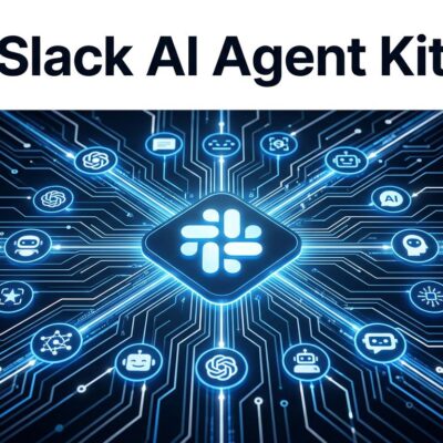Slack Agent Kit featured image showing AI agent streaming responses in a Slack workspace with blue circuit patterns