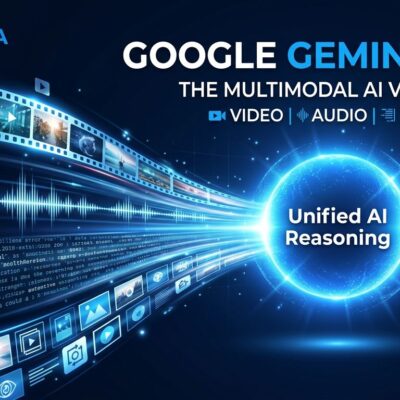 Google Gemini Omni multimodal AI video model — multiple modalities converging into unified AI reasoning, ByteIota tech blog