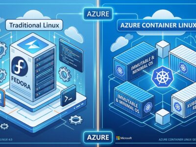 Microsoft Azure Linux 4.0 preview and Azure Container Linux GA split strategy diagram