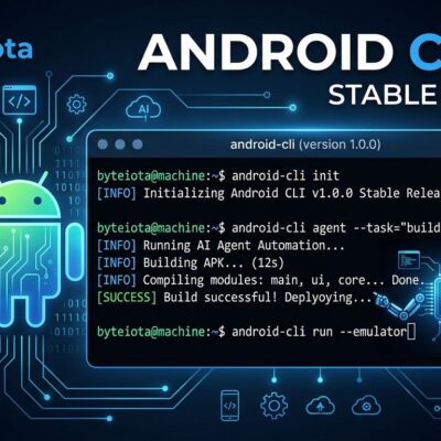 Android CLI 1.0 stable release - terminal interface with Android robot and code snippets for AI agent development