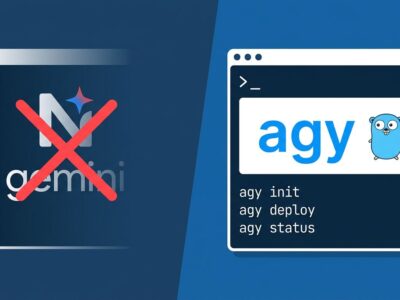 Terminal showing Gemini CLI being replaced by Antigravity CLI agy command with ByteIota blue color scheme