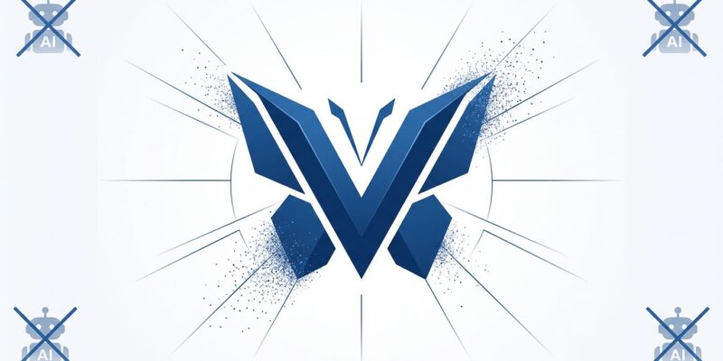 Vivaldi 8.0 browser logo with AI rejection symbols - anti-AI browser 2026