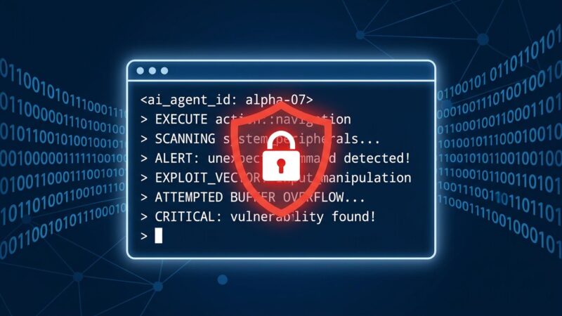 Terminal window with code and red security warning shield representing Semantic Kernel RCE vulnerabilities CVE-2026-25592 and CVE-2026-26030