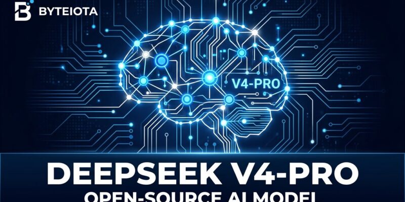 DeepSeek V4-Pro open-source 1.6T parameter AI model benchmark comparison illustration