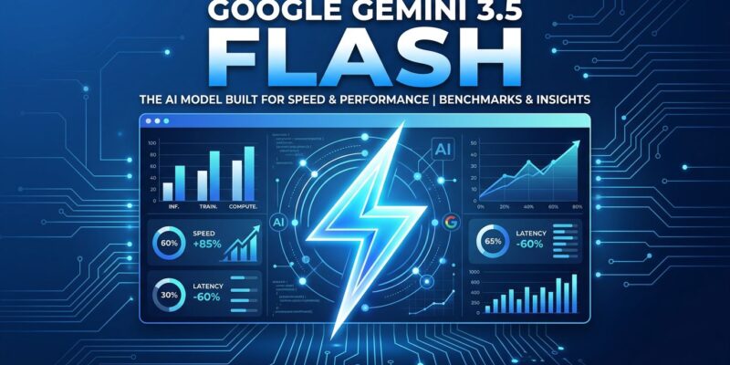 Gemini 3.5 Flash model outperforming Gemini 3.1 Pro on agentic benchmarks - speed and benchmark comparison chart