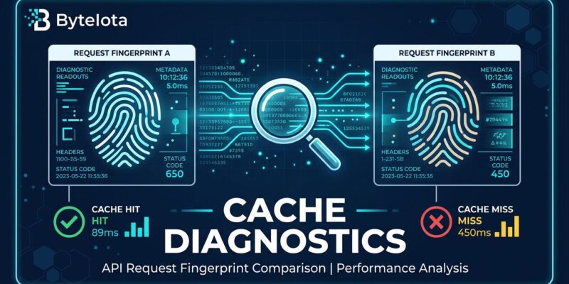 Illustration of Claude API cache diagnostics comparing request fingerprints to identify cache miss reasons