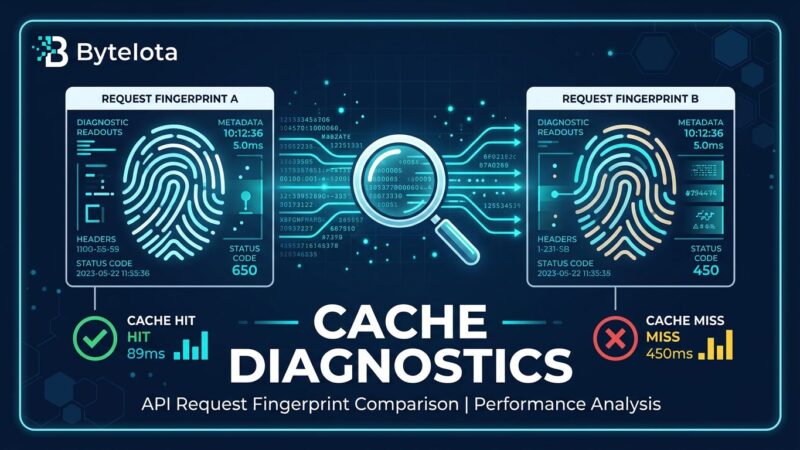 Illustration of Claude API cache diagnostics comparing request fingerprints to identify cache miss reasons