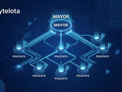 Gas Town by Kilo multi-agent orchestration diagram showing Mayor hub connected to Polecat worker agents with git branches