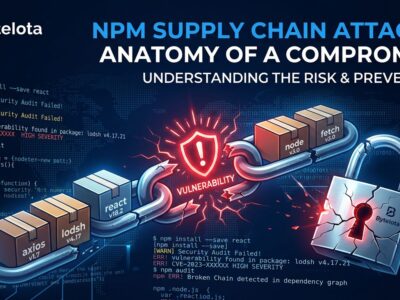 node-ipc npm supply chain attack - broken chain with warning symbol