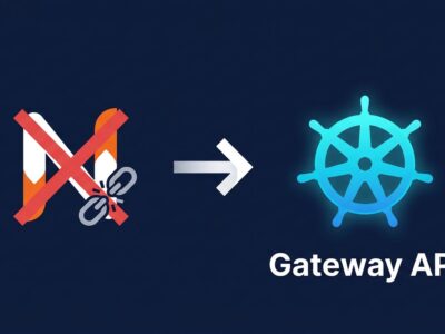 Diagram showing migration path from deprecated kubernetes/ingress-nginx to Kubernetes Gateway API v1.5