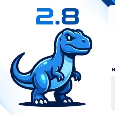 Deno 2.8 mascot with Node.js compatibility bar showing 76 percent, ahead of Bun at 40 percent