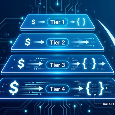 Abstract visualization of OpenAI API pricing tiers showing Batch and Flex cost optimization for GPT-5.5