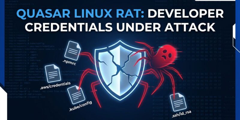 Quasar Linux RAT QLNX targeting developer credential dotfiles in a supply chain attack - ByteIota