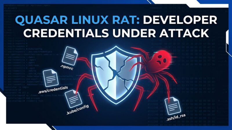 Quasar Linux RAT QLNX targeting developer credential dotfiles in a supply chain attack - ByteIota