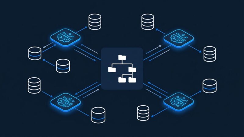 Amazon Bedrock AgentCore Runtime with persistent S3 and EFS filesystem support for AI agents - connected agent nodes with storage cylinders visualization