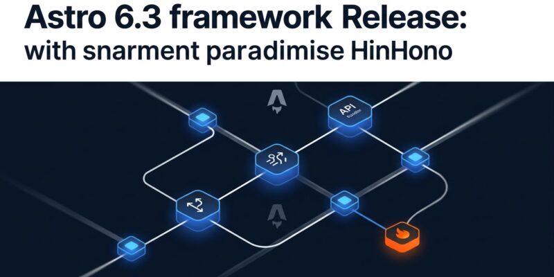 Astro 6.3 request pipeline visualization showing composable handlers with Hono middleware integration
