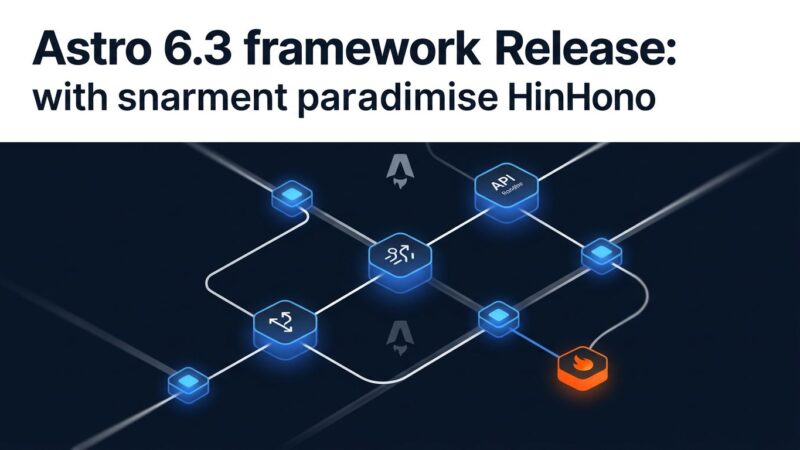 Astro 6.3 request pipeline visualization showing composable handlers with Hono middleware integration