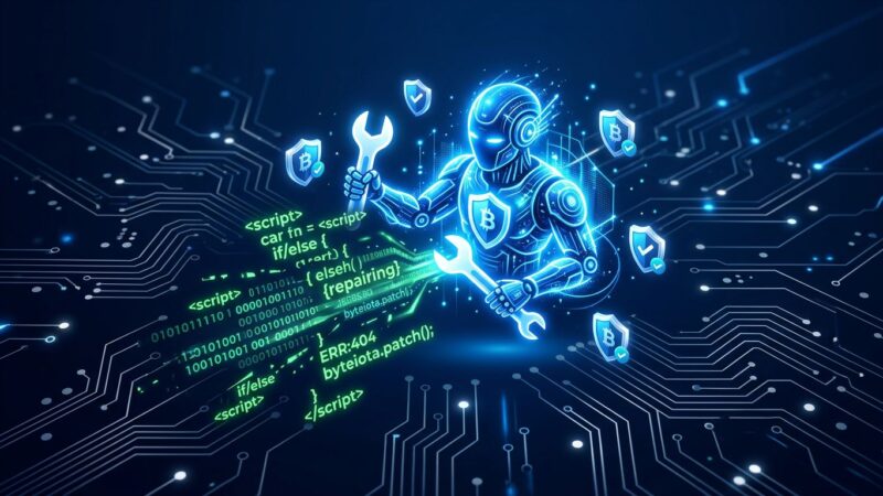 Google CodeMender AI security agent autonomously patching code vulnerabilities with blue circuit board background
