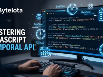 JavaScript Temporal API migration guide showing code examples replacing Date object
